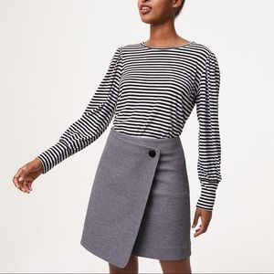 EUC LOFT Faux Wrap Skirt